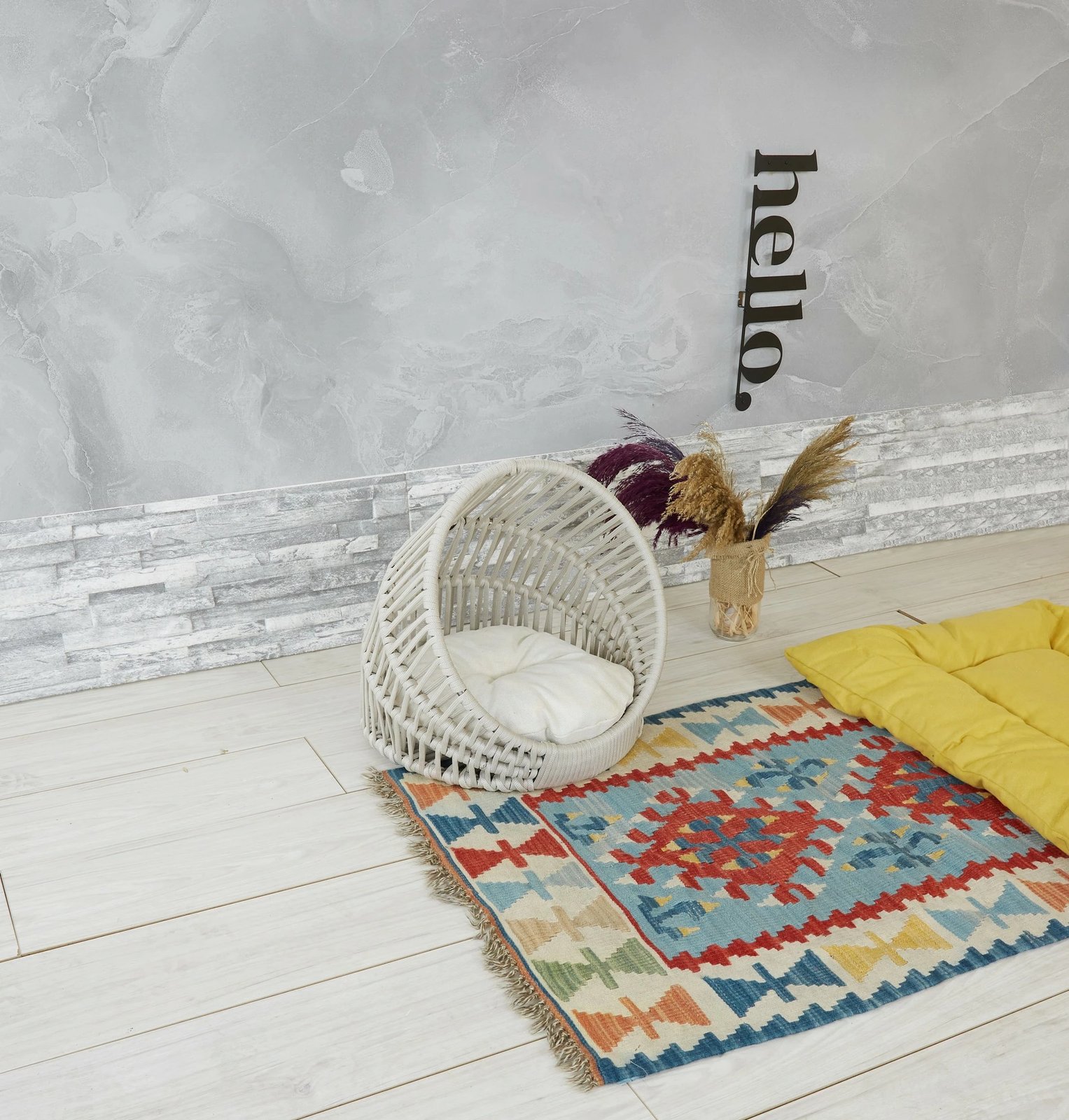 Shtrat për kafshë Hanah Home Bonno, krem