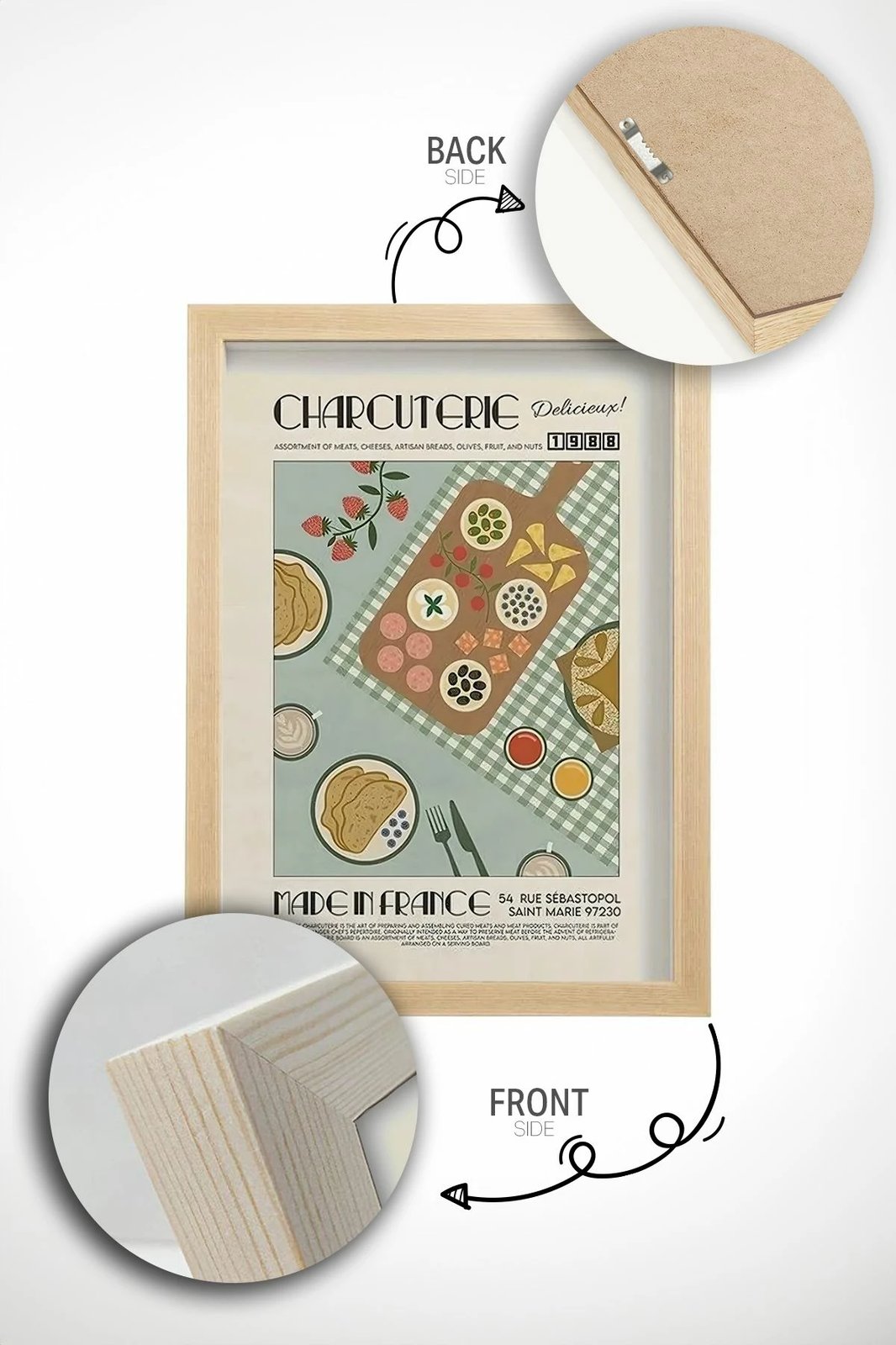 Pikturë dekorative me kornizë, shumëngjyrëshe, Ersy1Ham30