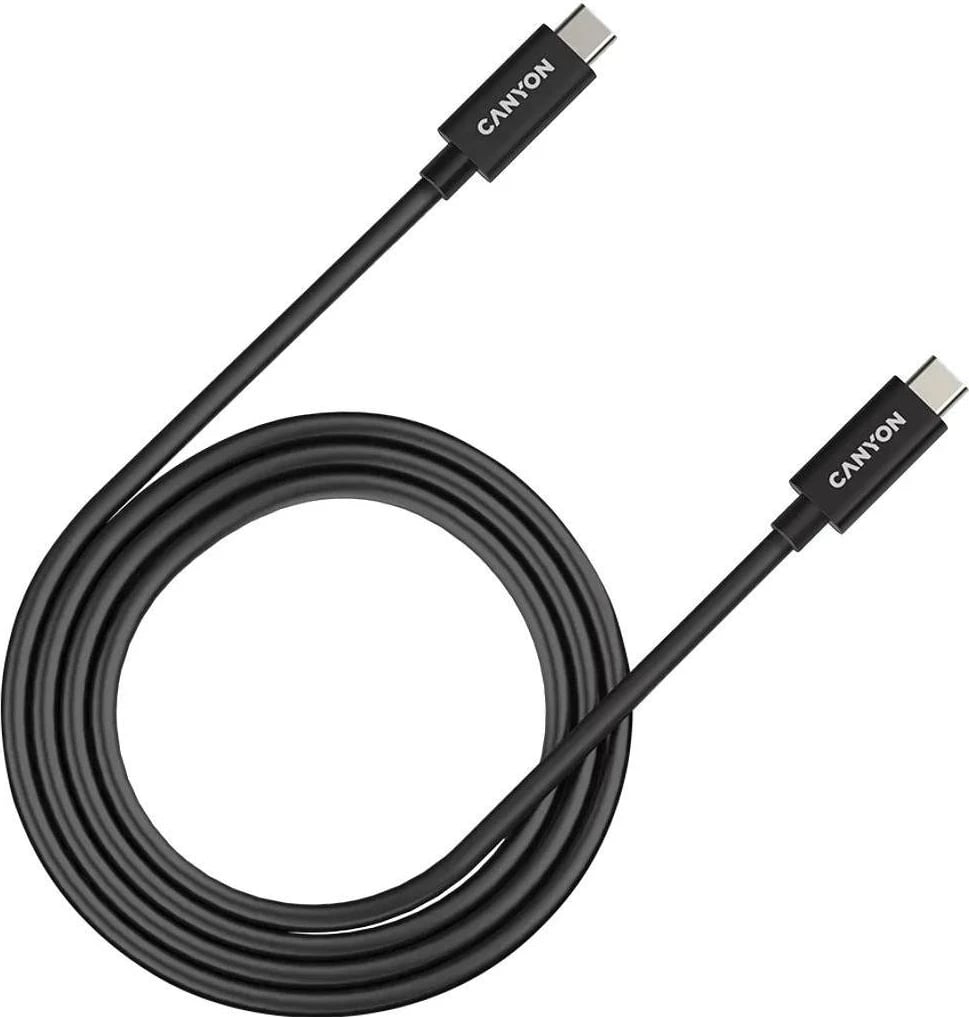 Kabllo Canyon UC-44, USB-C në USB-C, 40Gbps, 240W, 1m, e zezë