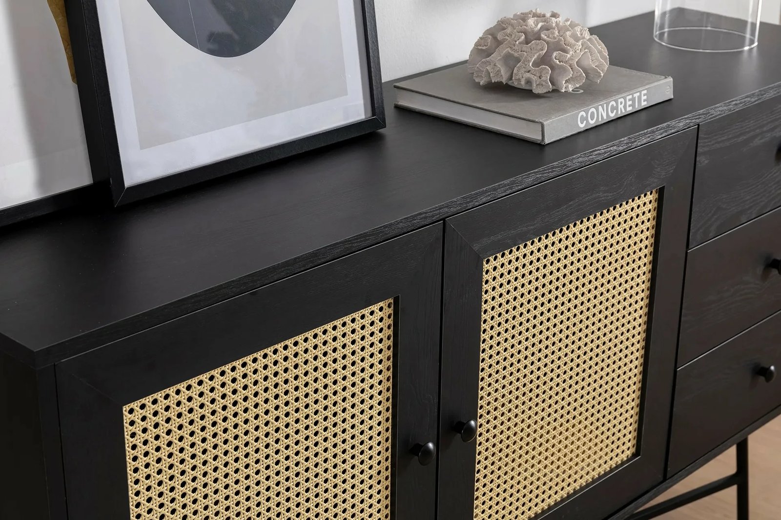 Konsolë Hanah Home, Nala 160, e zezë