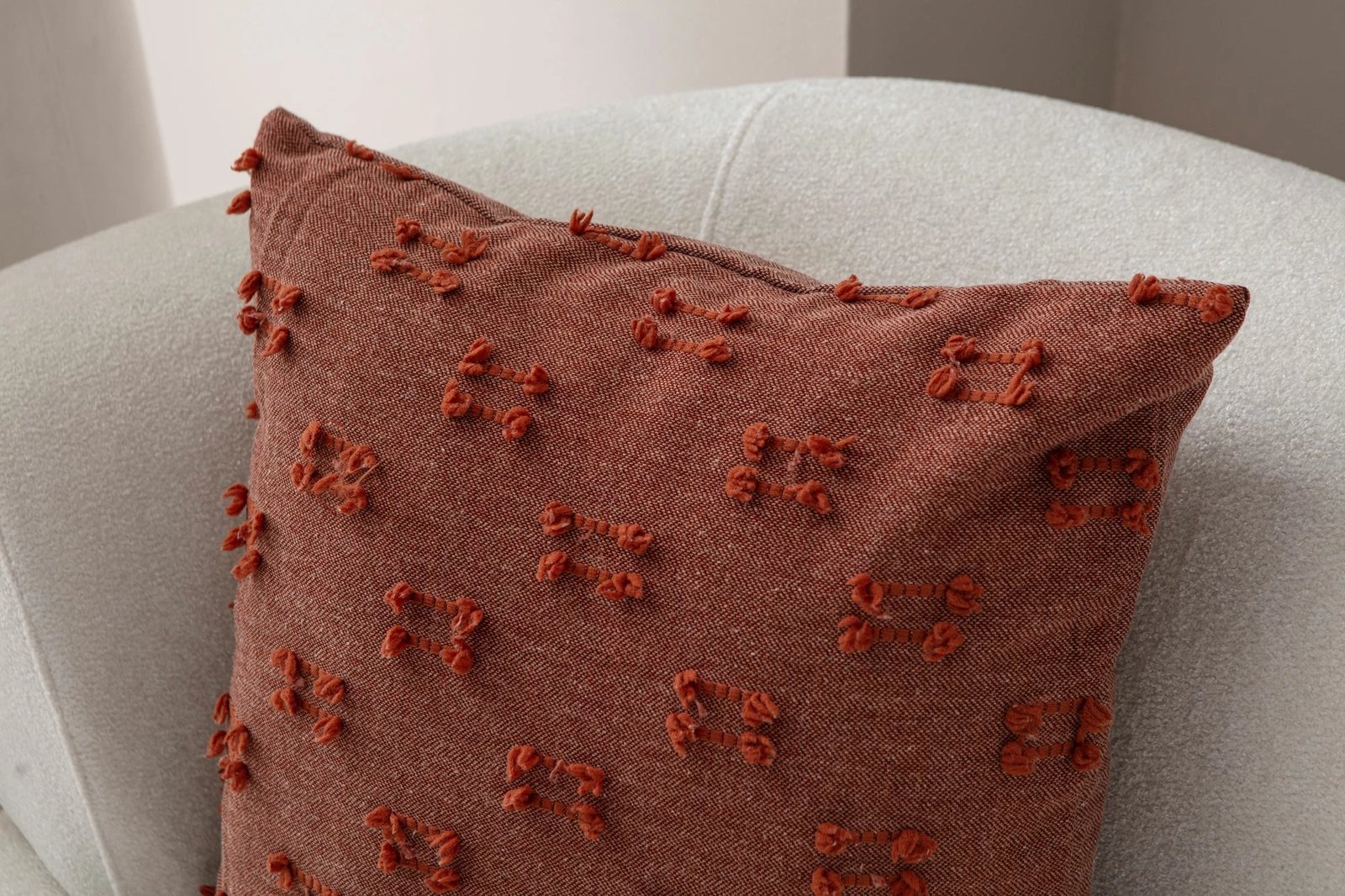 Jastëk mbulesë, ngjyrë e kuqe kafe, Evila Originals, 43x43cm