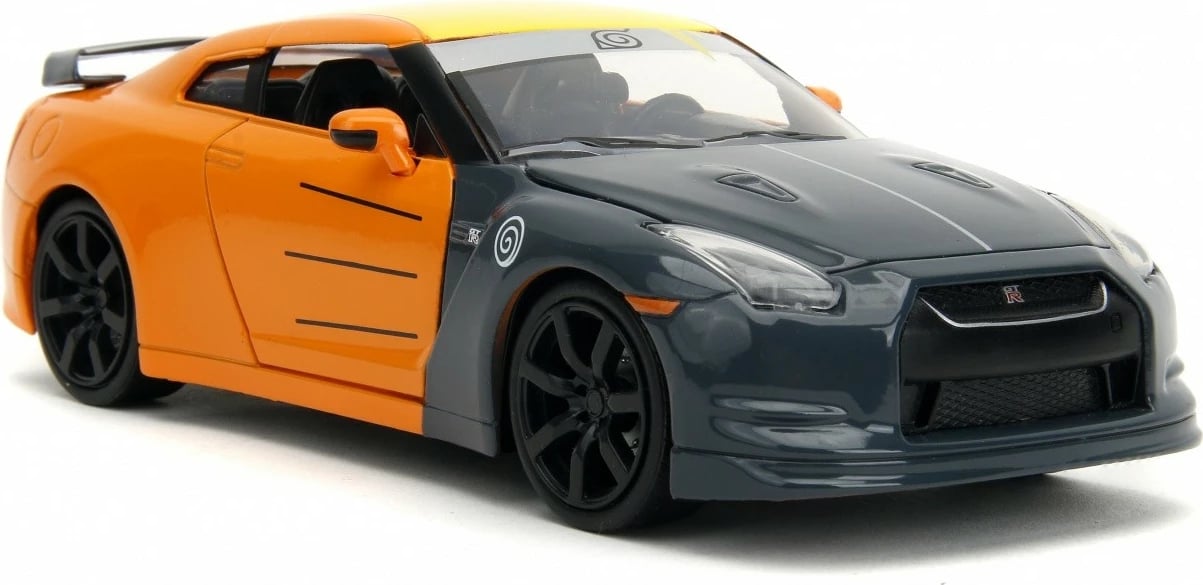 Makine lodër Jada Toys Naruto Shippuden Nissan GT-R 1:24 me figurë Naruto, portokalli/zezë Makine lodër Jada Toys Naruto Shippuden Nissan GT-R 1:24 me figurë Naruto, portokalli/zezë