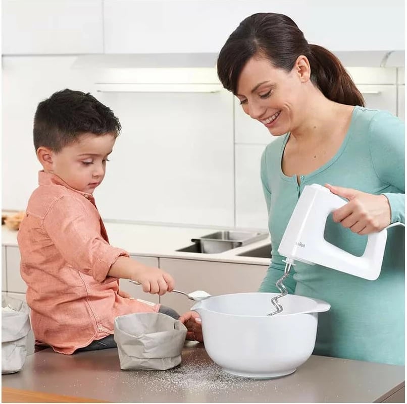 Mikser dore Braun MultiMix 3 HM 3000WH, 450W, 5 shpejtësi, i bardhë