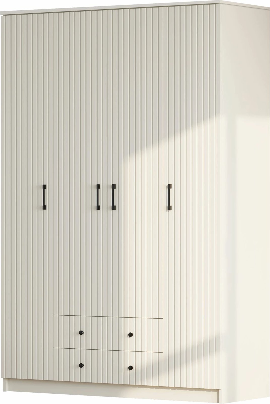 Dollap Skye Decor, ngjyrë e bardhë mat, RB-185-03, 140x210x52 cm