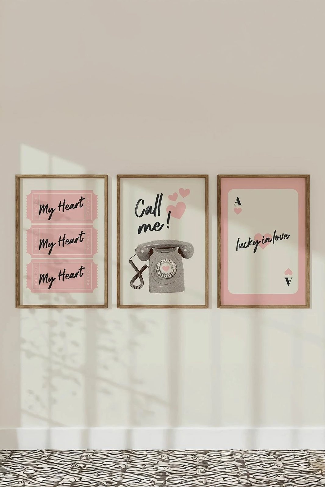 Set pikturash dekorative me kornizë, 3 copë, Wallity, Ersy3Ham14