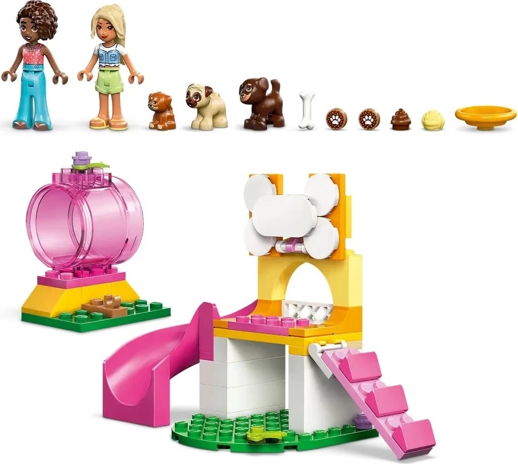 Set lodrash LEGO Friends Puppy Playground 42665, 66 pjesë, për fëmijë 4+