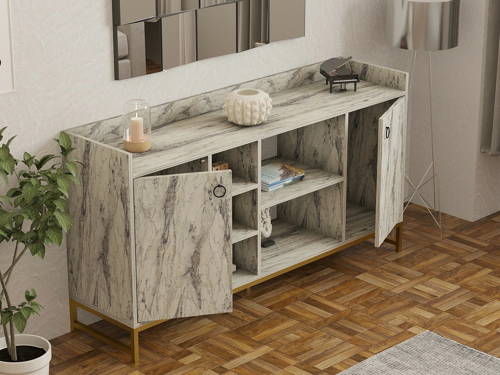 Konsol Freesia Marble, Skye Decor, Vuslat