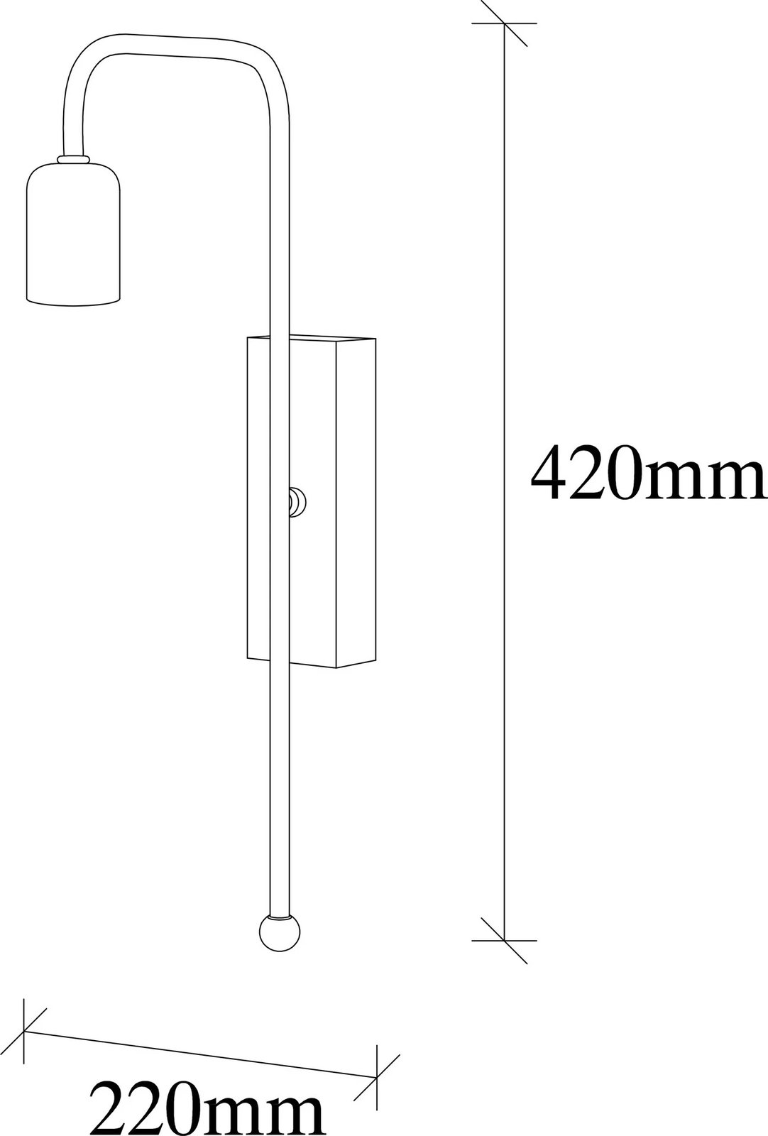 Llambë muri Opviq, Mum - 3502, e zezë, moderne Llambë muri Opviq, Mum - 3502, e zezë, moderne