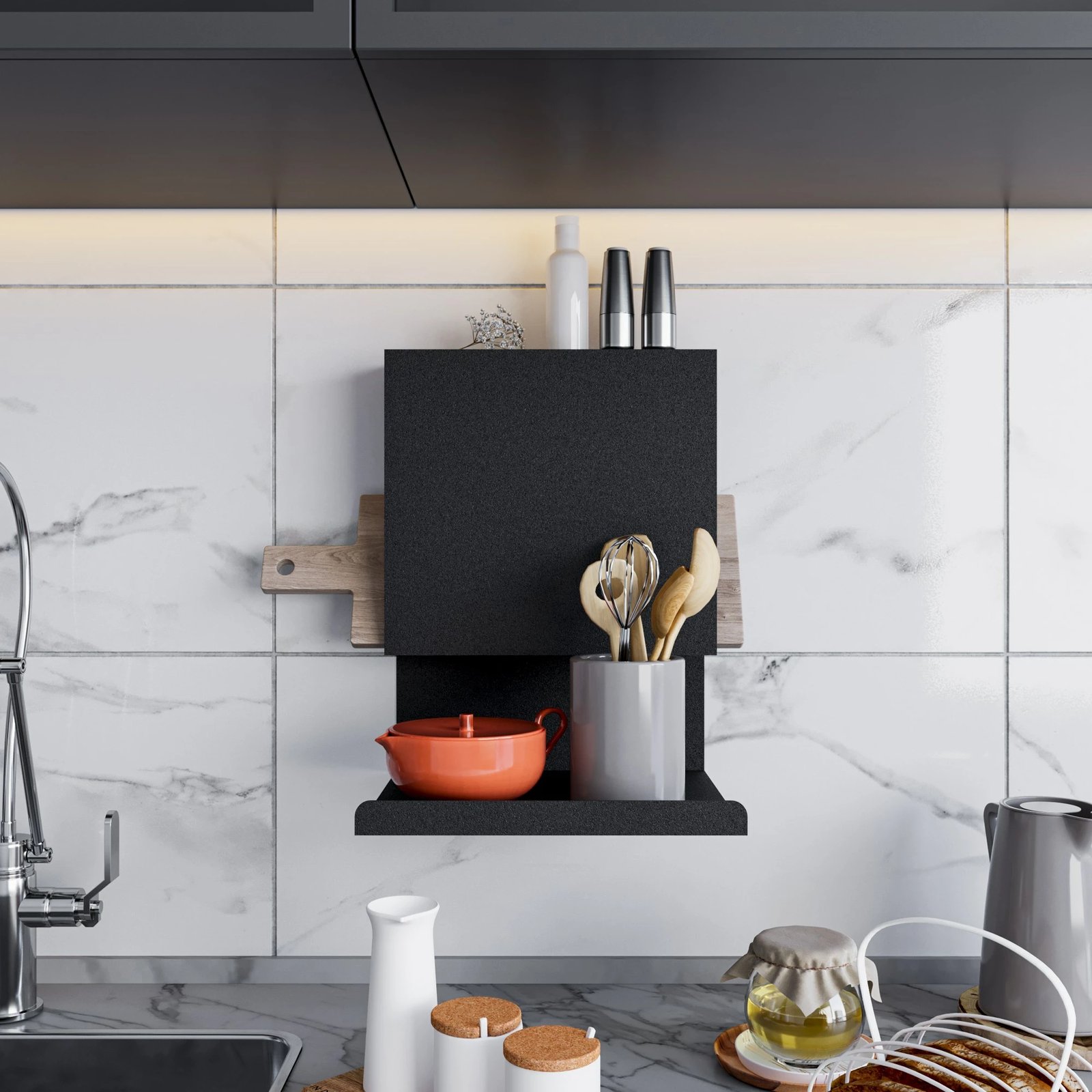 Raft muri Hanah Home, Brano, metal i zi, 25x23x33cm