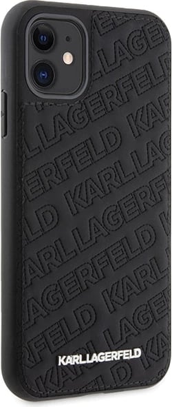 Mbështjellës Karl Lagerfeld Quilted K Pattern për iPhone 11/XR, i zi