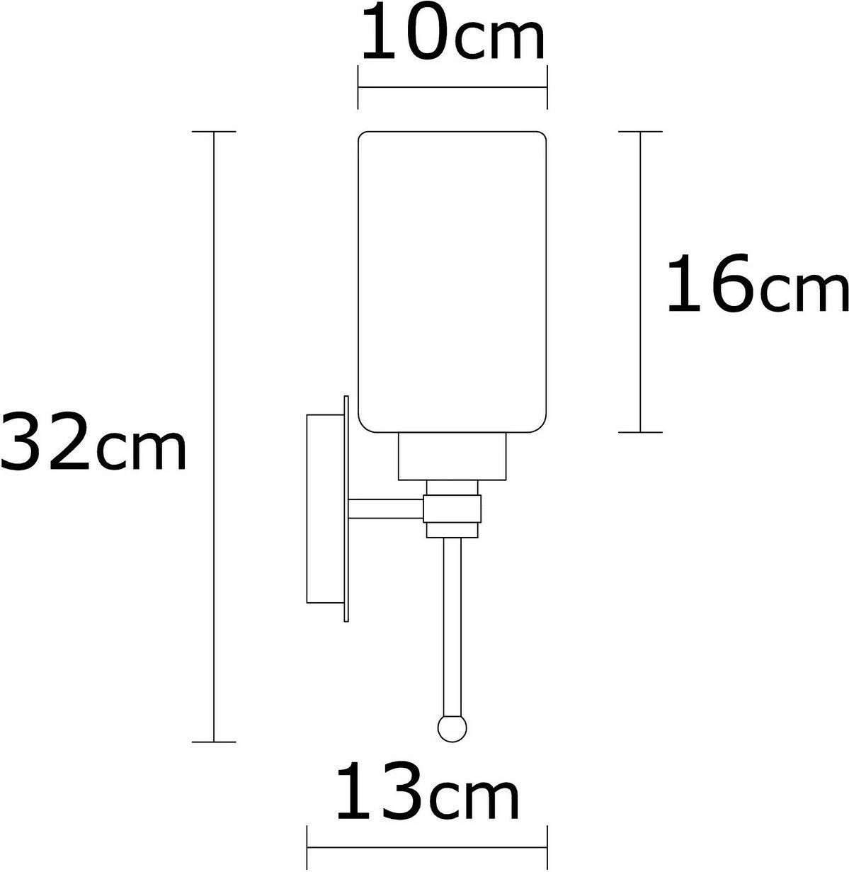 Llambë muri Opviq, Balcova - N-344, ngjyrë argjendi