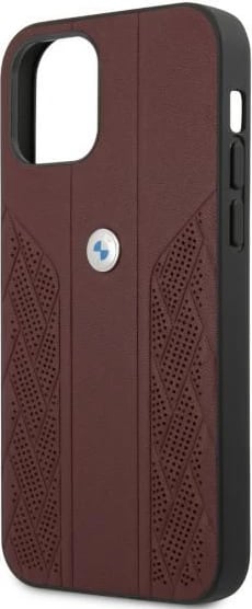 Mbështjellës BMW BMHCP12MRSPPR për iPhone 12/12 Pro 6.1", lëkurë, i kuq