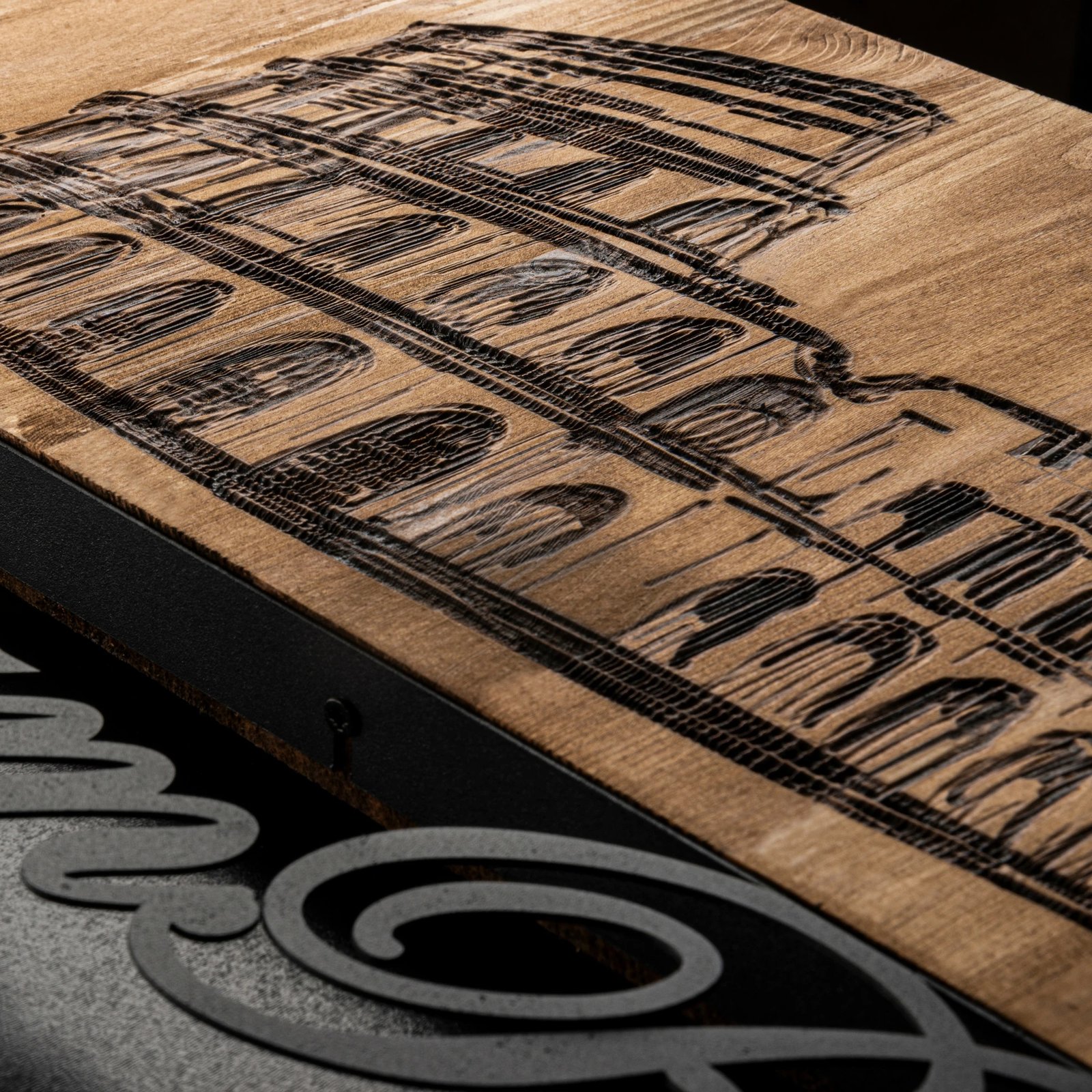 Aksesor dekorativ për mur, dru, Wallity, Romë