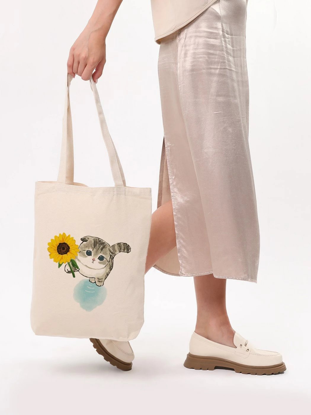 Çantë tote Zoozie Bags, 1614, ngjyrë krem