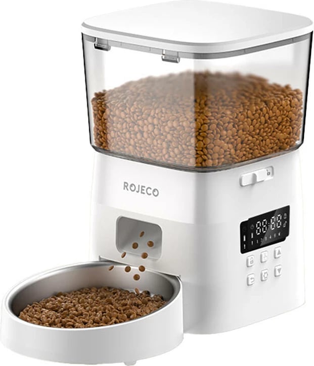 Shpërndarës automatik ushqimi për kafshë Rojeco RWSQ-02, 2L, i bardhë