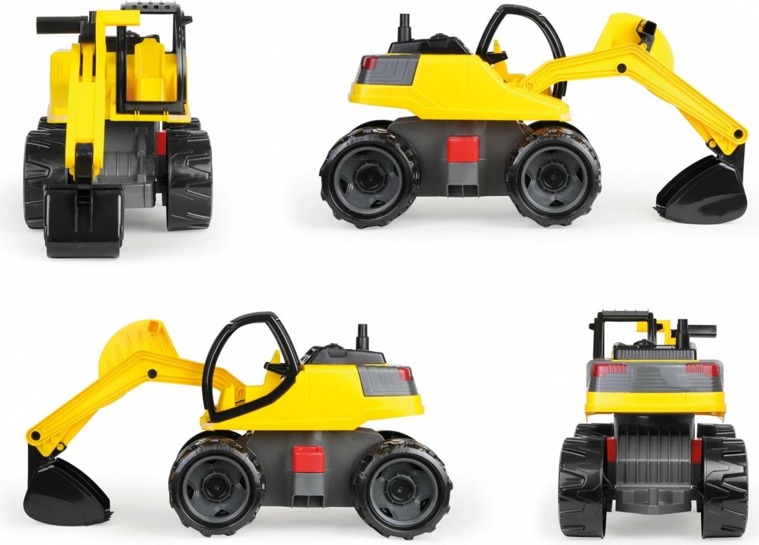 Ekskavator lodër Lena Giga Trucks, plastikë, 67 cm, verdhë