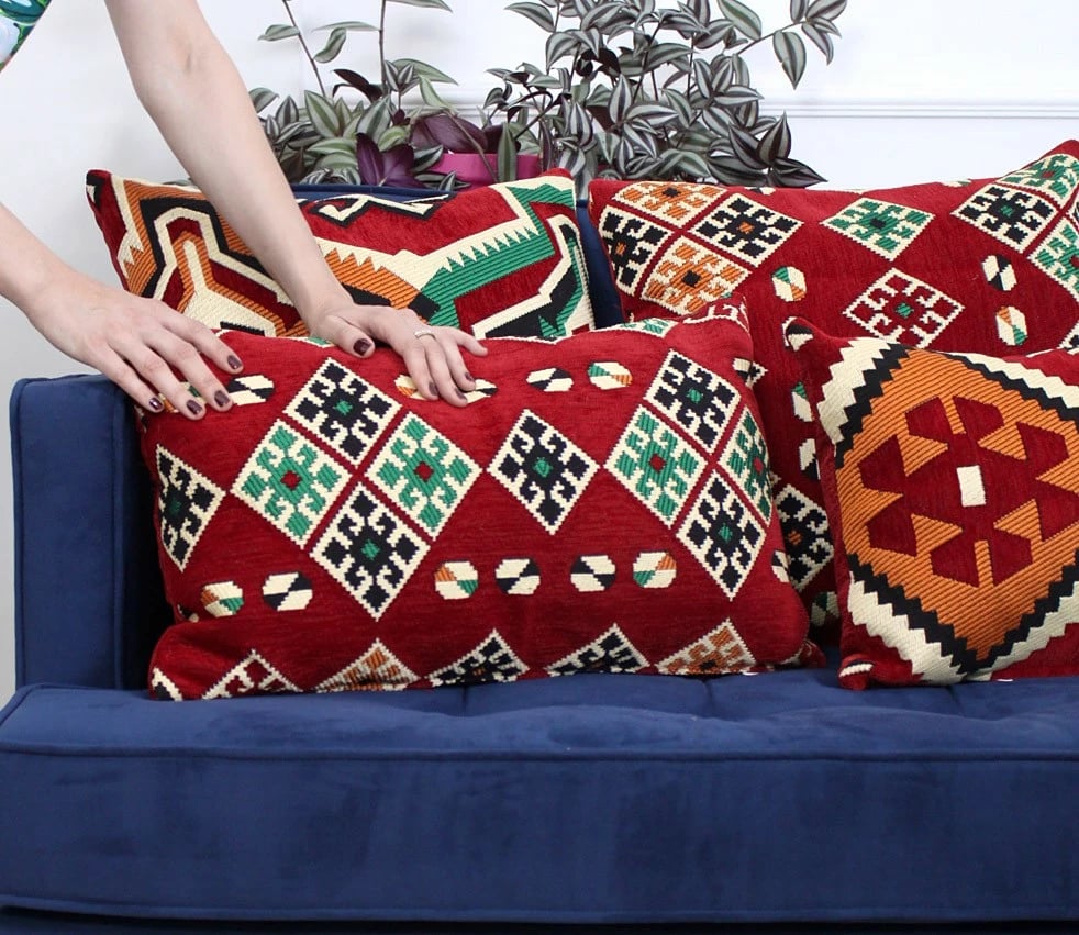 Jastëk Evila Originals, Esmeli v4, i kuq, 58x33cm