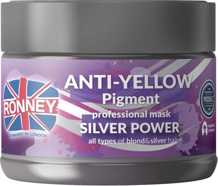 Maskë për flokë për femra Ronney Anti-Yellow Silver Power Professional Mask silver 300ml