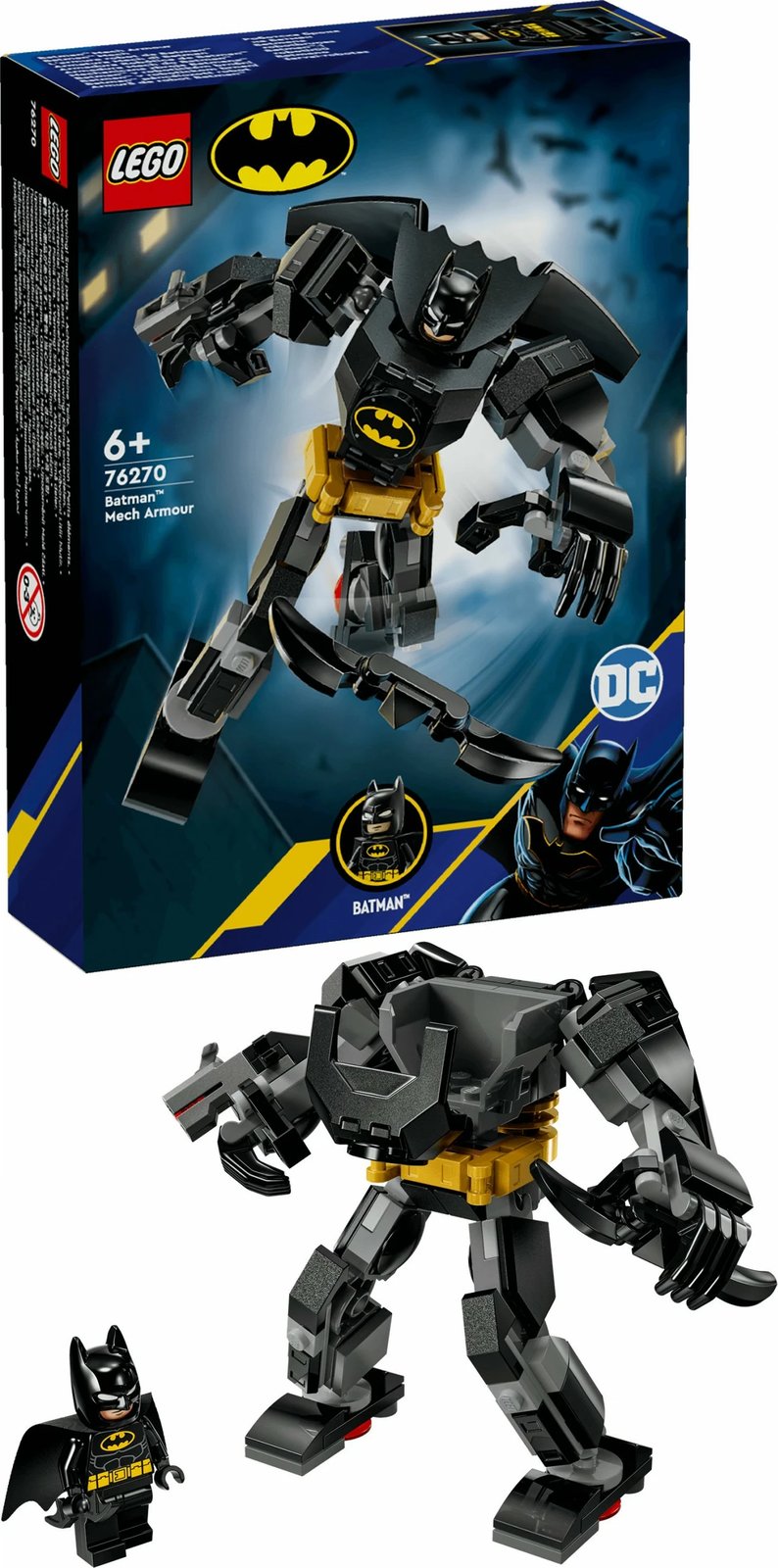 Set ndërtimi LEGO DC Super Heroes 76270 Batman Mech, shumëngjyrësh
