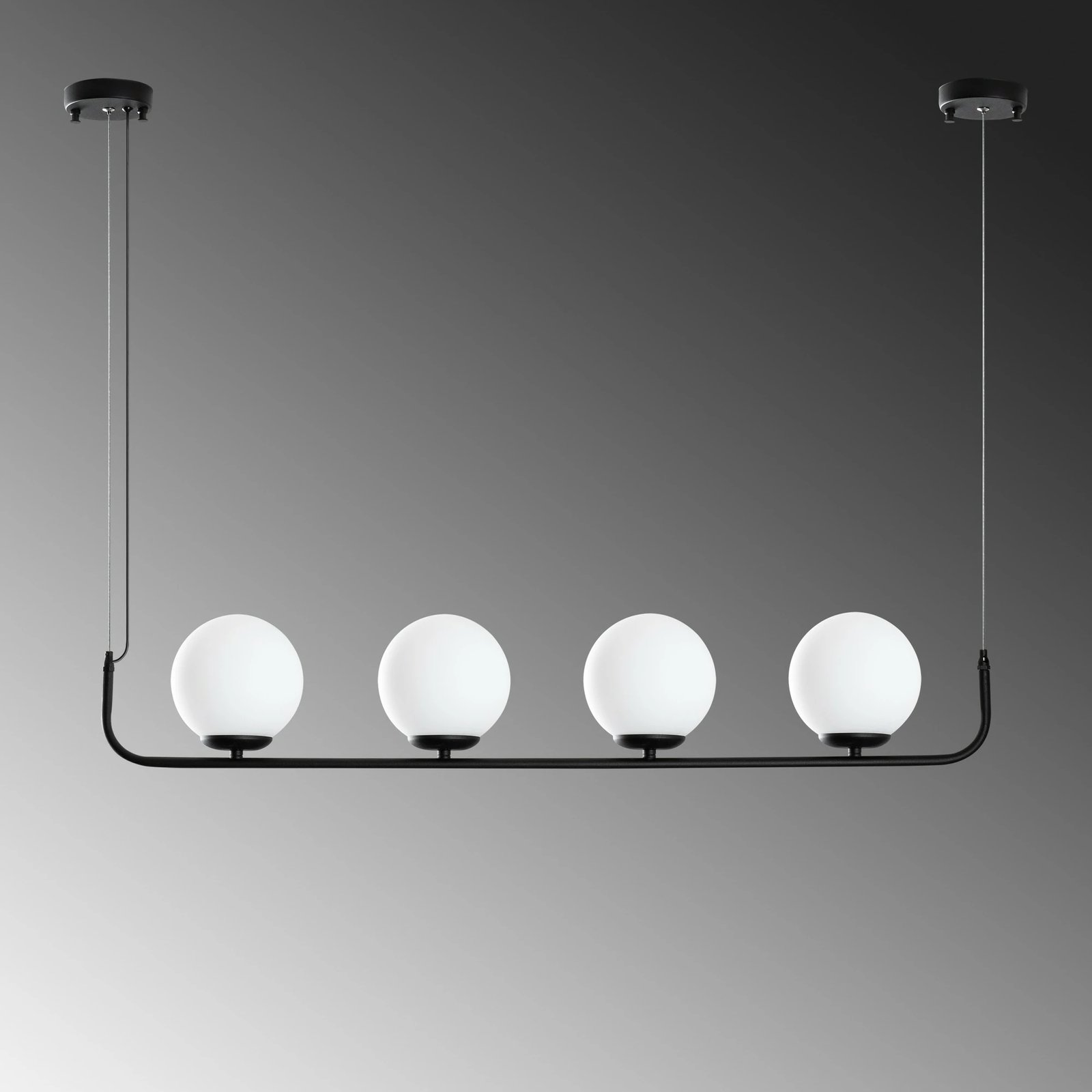 Llambë varëse Opviq, Faruk - 13720, trup metalik, e zezë, 4 copa