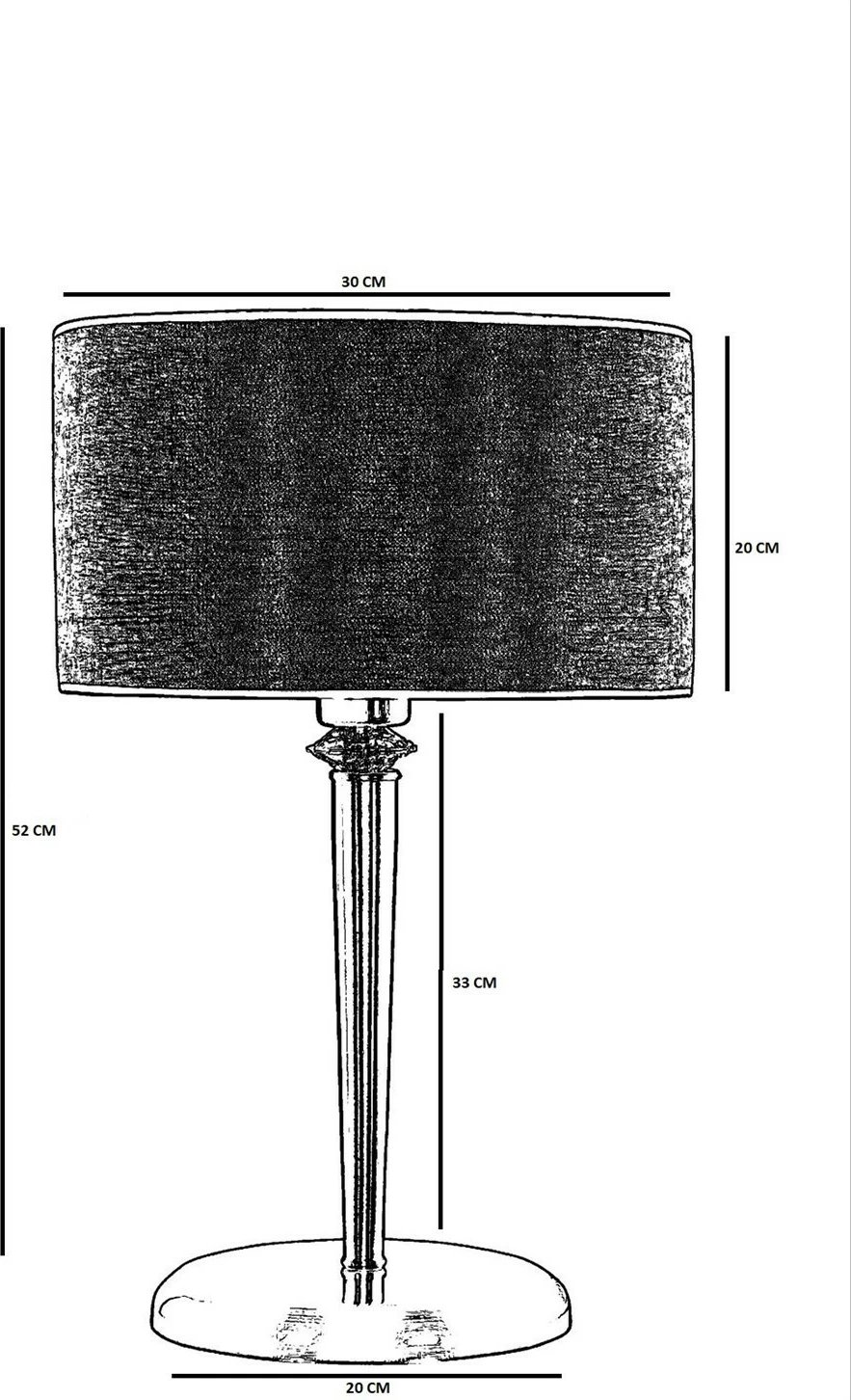 Llambë tavoline Opviq, 8480-3, bezhë, e zezë, bronzi, 55cm