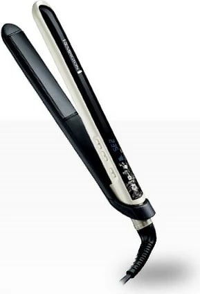 Drejtues flokësh Remington S9500 Pearl, pllaka qeramike me perla, i zi