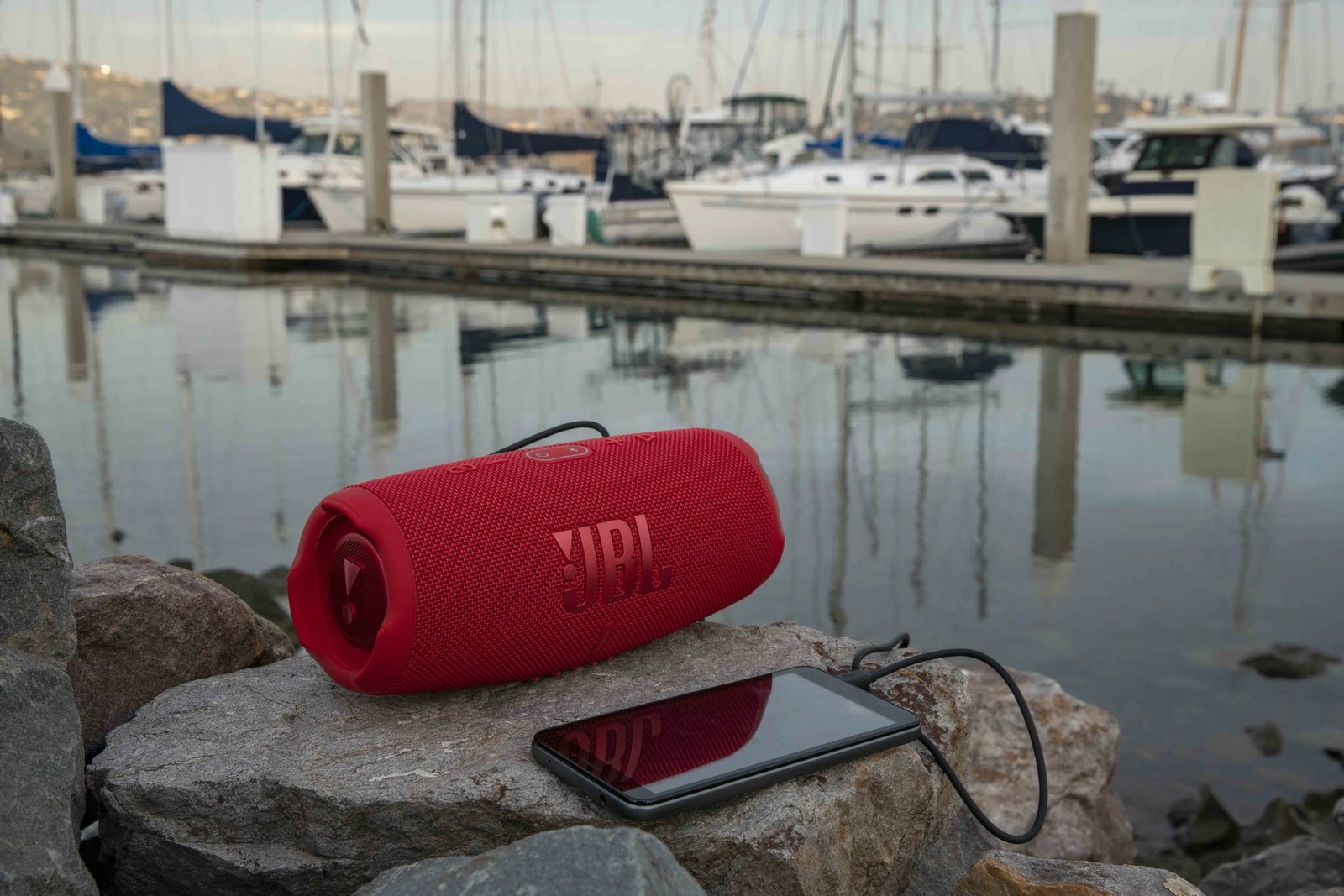 Boks JBL Charge 5, 30 W, Bluetooth 5.1, IP67, Gri Boks JBL Charge 5, 30 W, Bluetooth 5.1, IP67, Gri