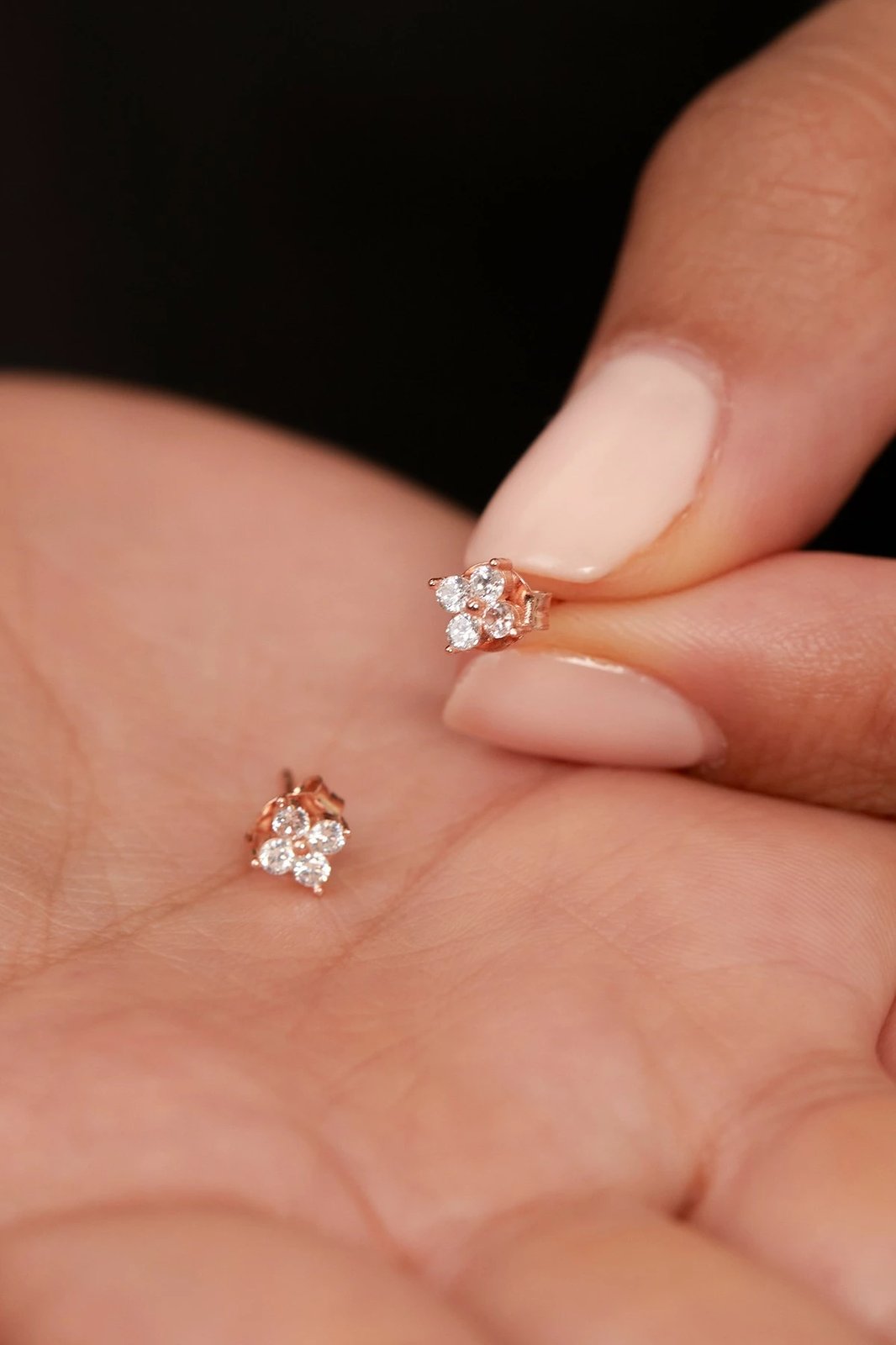 Vathë argjendi Elika, ngjyrë rozë, ELKMD50205R