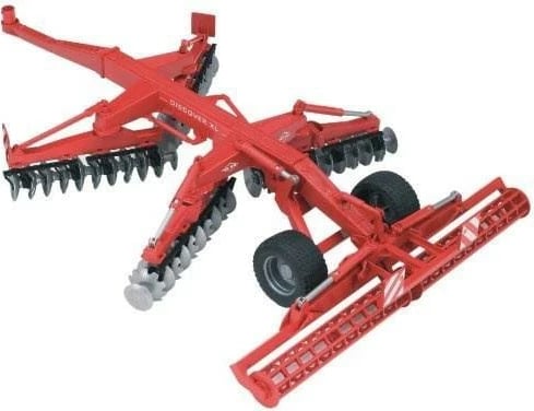 Lodër model bujqësor BRUDER Kuhn Discover Disc Harrow, 1:16, plastikë, e kuqe