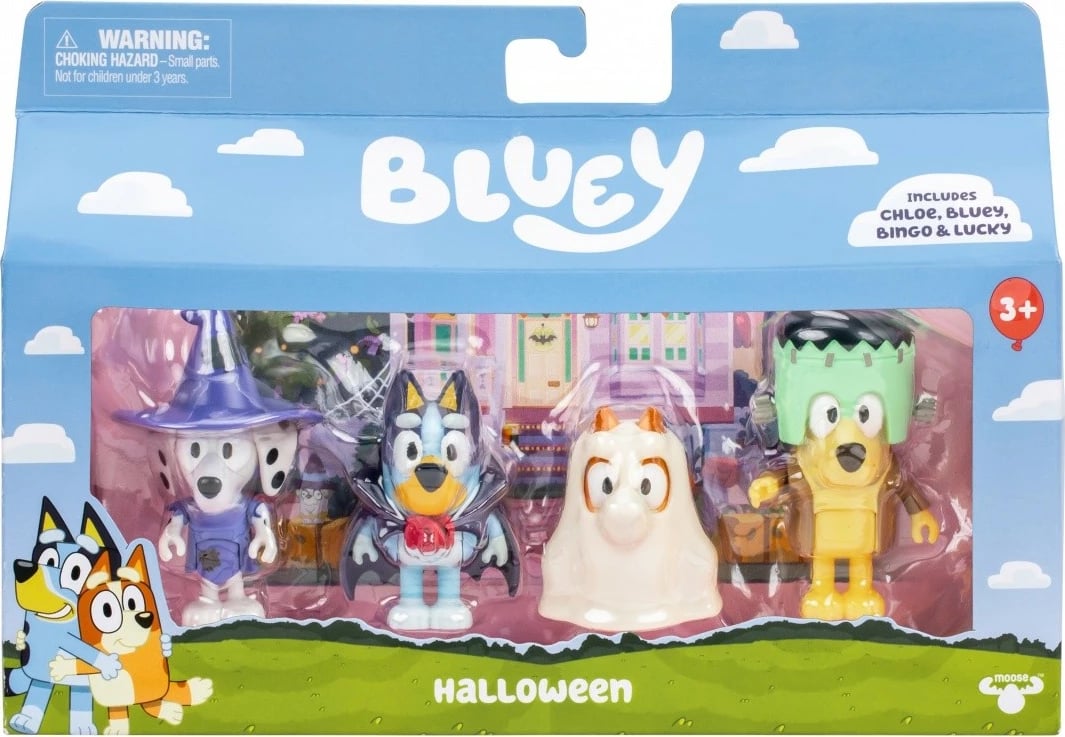 Set figurina Bluey Tm Toys BLU17655, 4 copë, Halloween