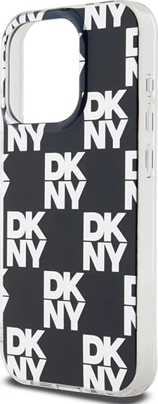 Mbështjellës DKNY IML Checkered Mono Pattern për iPhone 15 Pro, i zi