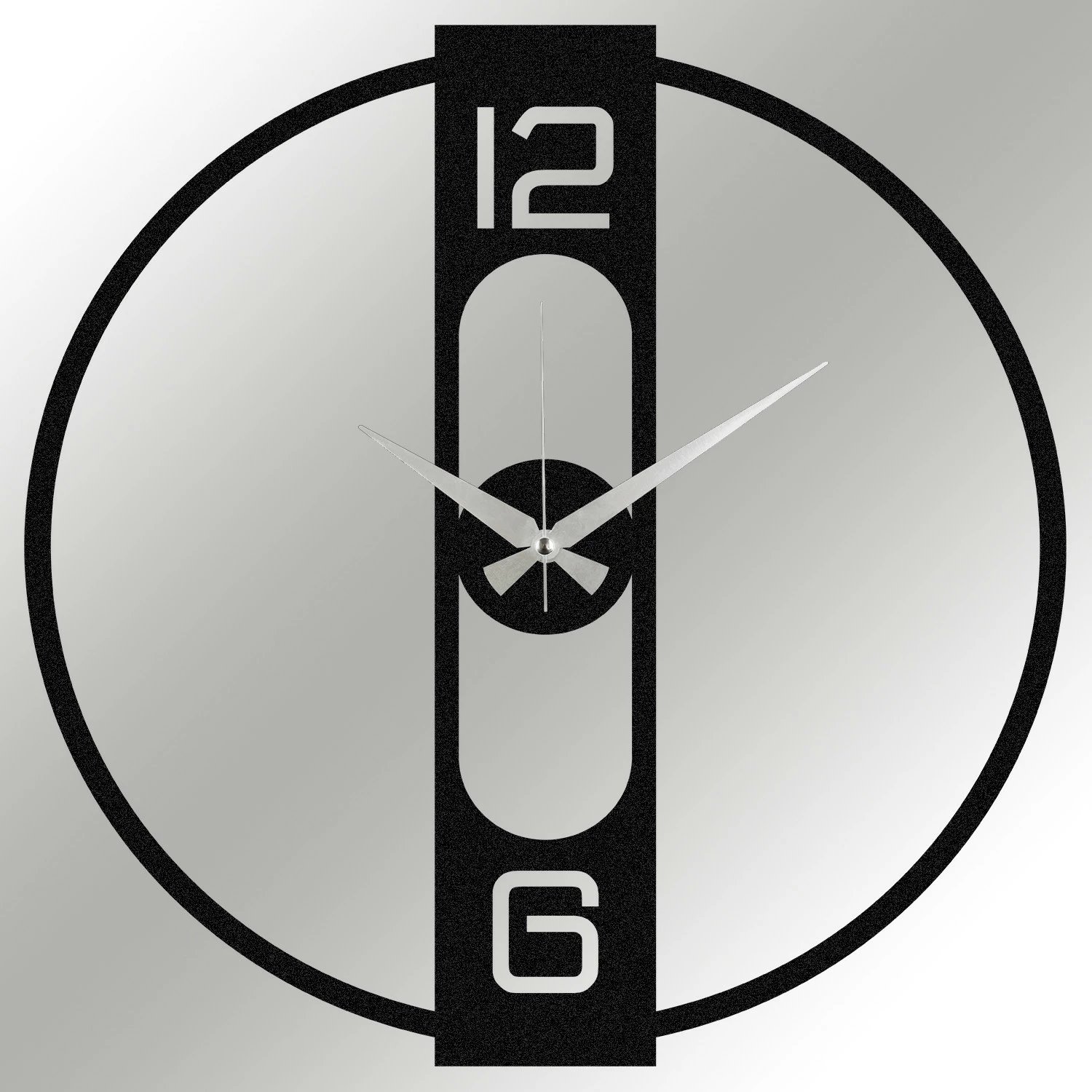 Orë muri dekorative metalike Wallity, Enzo, e zezë, 48x48cm