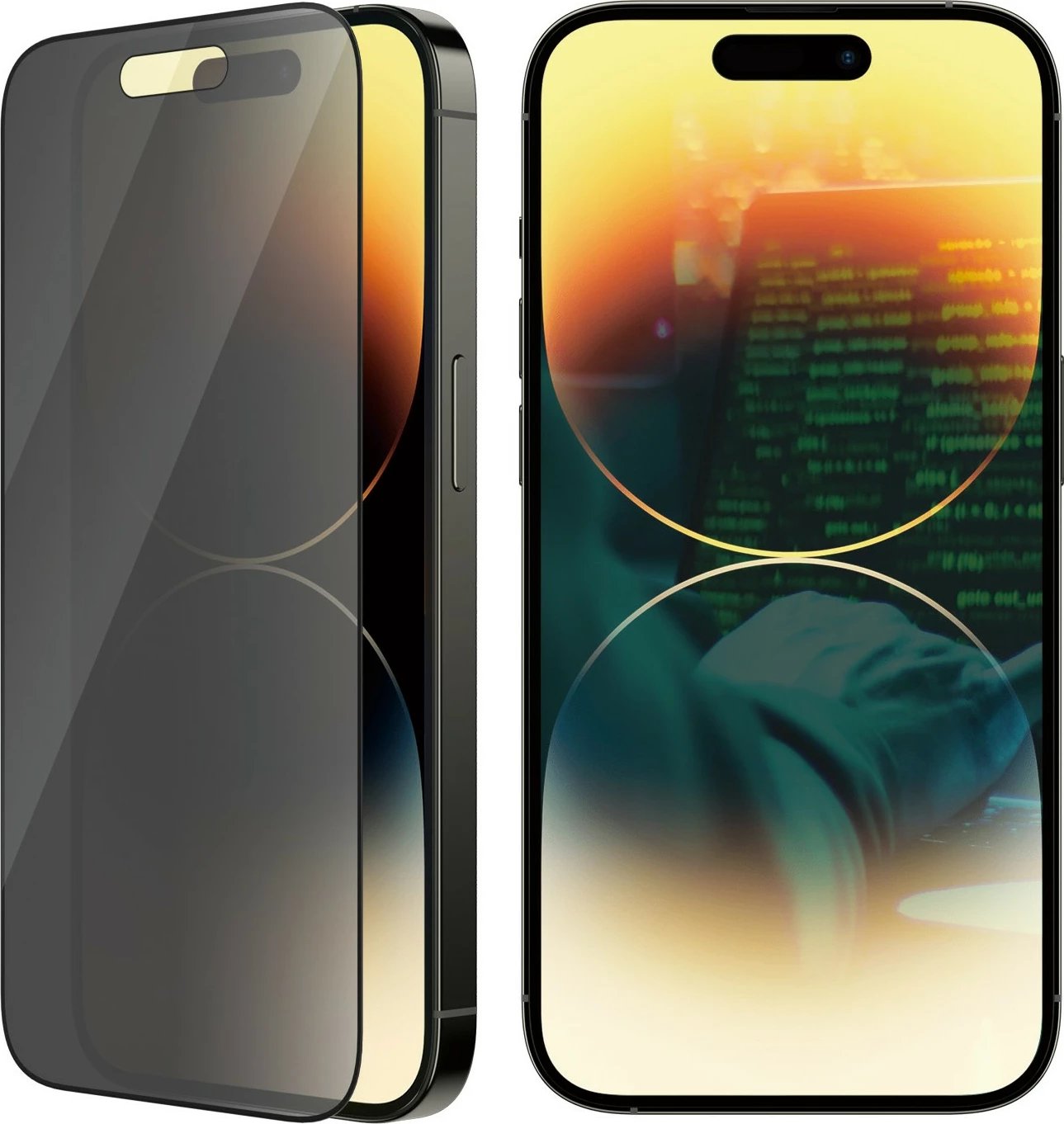 Mbështjellës ekrani PanzerGlass për iPhone 14 Pro, Privacy, antibakterial
