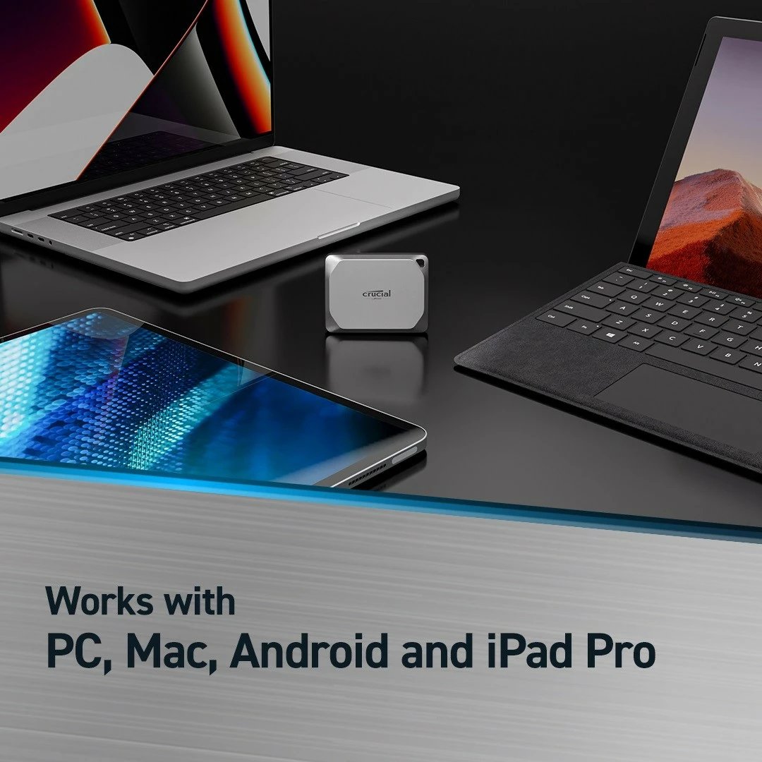 SSD i jashtëm Crucial X9 Pro 4TB, USB-C 3.2 Gen2, Argjendtë