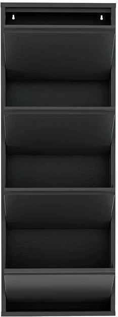 Dollap këpucësh Skye Decor, 4 pjesë, metal, antracit