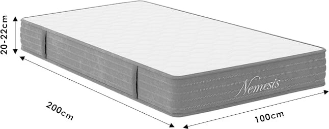 Dyshek Nemesis me susta xhepi, paketim rrotullues, të dy anët, 20-22cm, 100x200cm