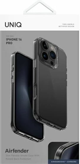 Mbështjellës UNIQ Air Fender për iPhone 16 Pro, Gri