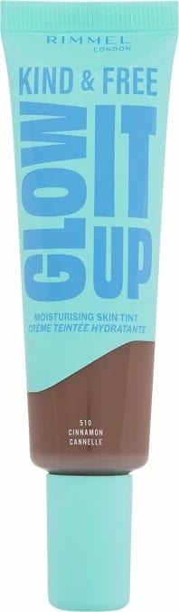 Fondatinë për femra Rimmel London Kind & Free Glow It Up Moisturising Skin Tint 510 Cinnamon, 30ml