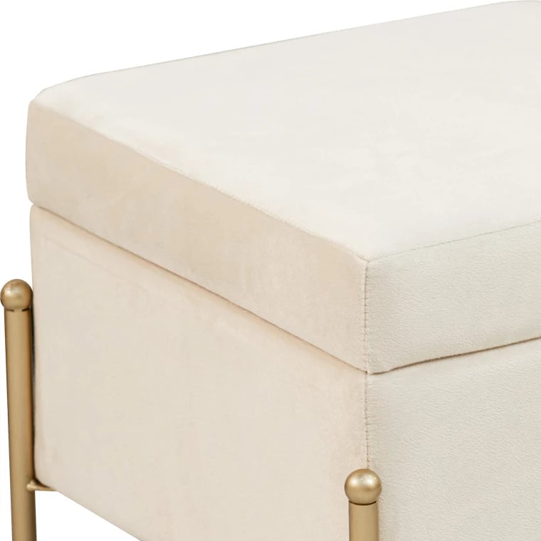 Karrige-trunk Panton kadife krem-ari 40x40x36,5cm