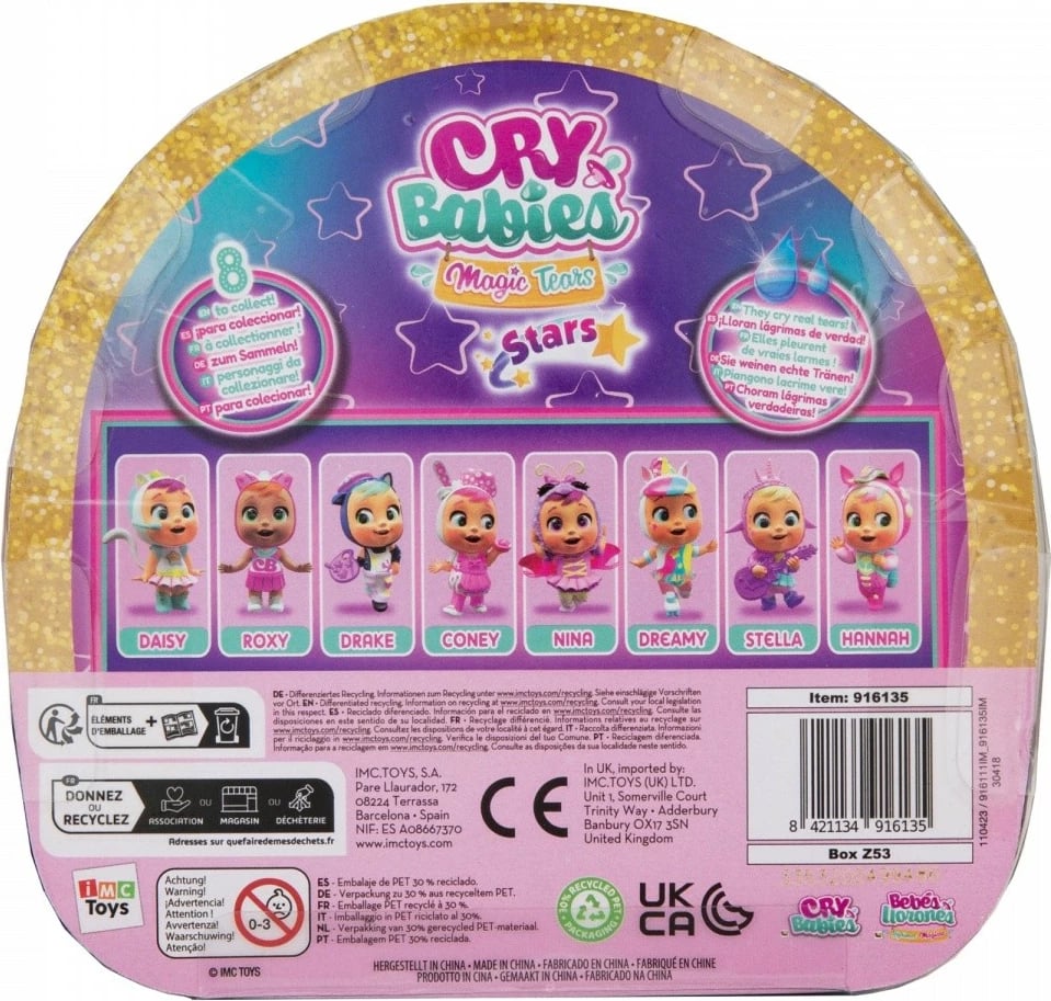 Kukull Cry Babies Magic Tears Di Stars Talent, Tm Toys, IMC916135, për vajza, plastikë, rozë Kukull Cry Babies Magic Tears Di Stars Talent, Tm Toys, IMC916135, për vajza, plastikë, rozë