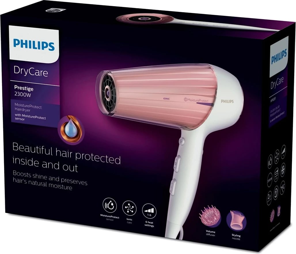 Tharëse për flokë Philips DryCare HP8281/00, 2300W, rozë