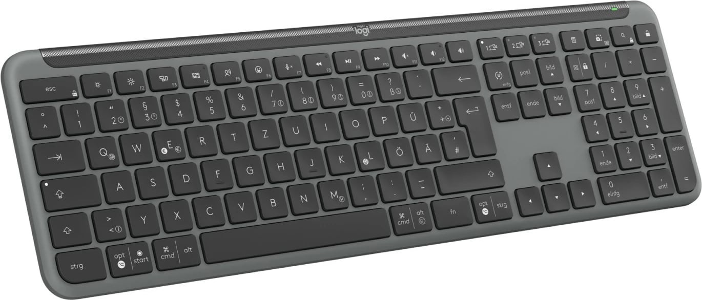 Tastierë Logitech 920-012451, full-size, pa tela, Bluetooth + RF, QWERTZ, graphite