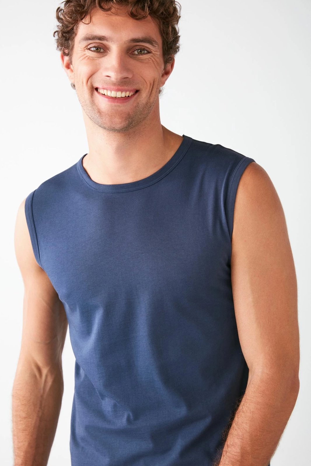 Fanellë pa mëngë për meshkuj, Jumeon, Barcelona, ngjyrë blu Prusiane