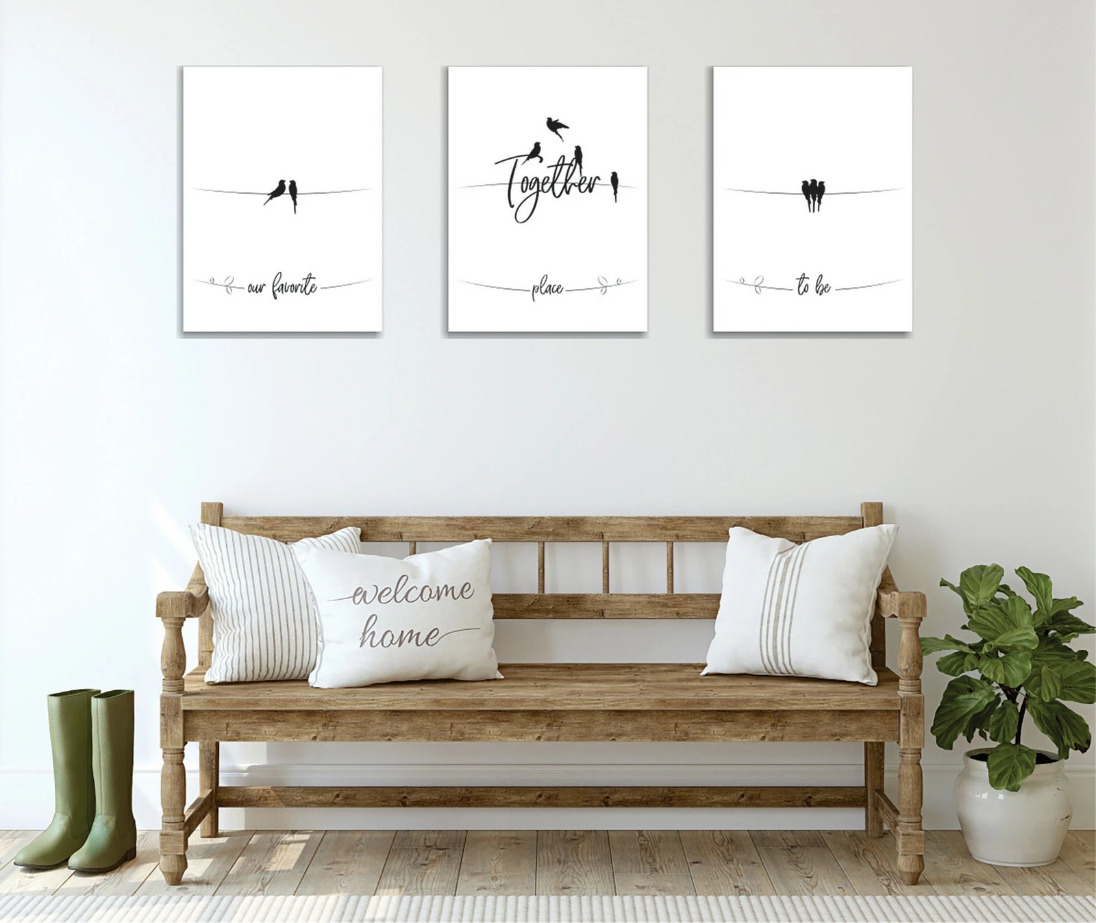 Pikturë dekorative në kanavacë (3 copë), Wallity, UDC03