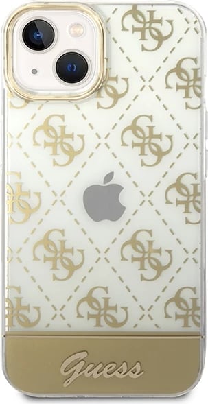 Mbështjellës Guess 4G Pattern Script për iPhone 14 Plus 6.7", i artë Mbështjellës Guess 4G Pattern Script për iPhone 14 Plus 6.7", i artë