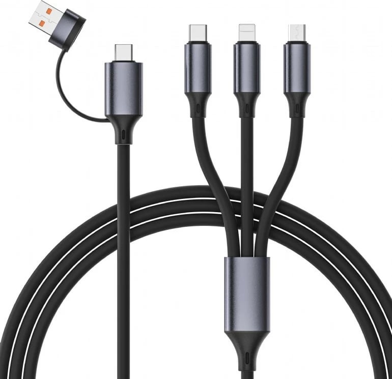 Kabllo USB 4-në-1 Gembird CC-USB2S-ACM31-1.5M, 1.5m, E zezë/Grafit