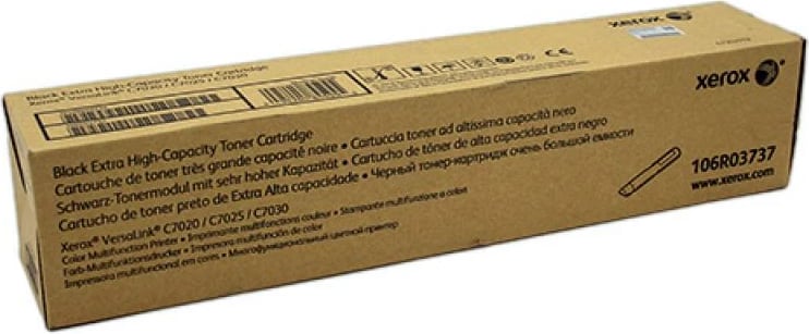 Toner Xerox 106R03737 kapacitet shumë i lartë 23,600 faqe për VersaLink C7020/C7025/C7030, zi