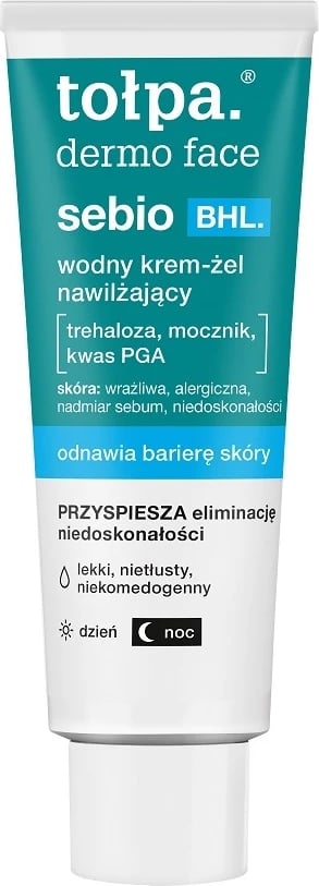 Krem-gel hidratues për fytyrë Tołpa Dermo Face Sebio BHL Water për femra 40ml
