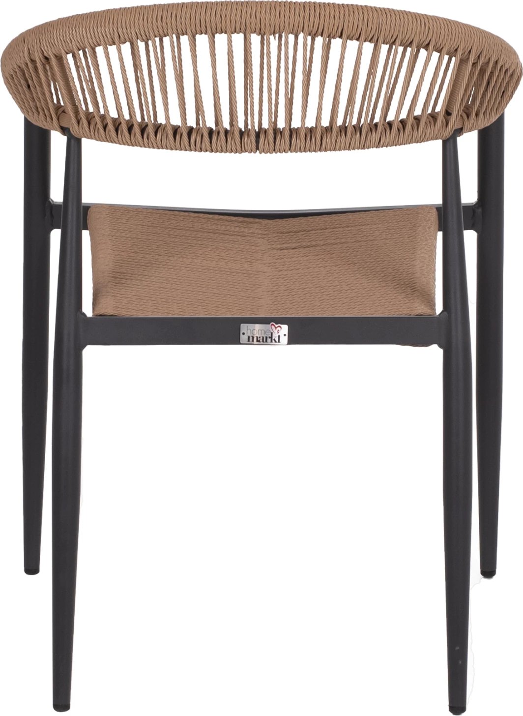 Karrige alumini GRET FH5854.02 gri qymyr-alumin-bezh PE rattan 56x55.5x78H