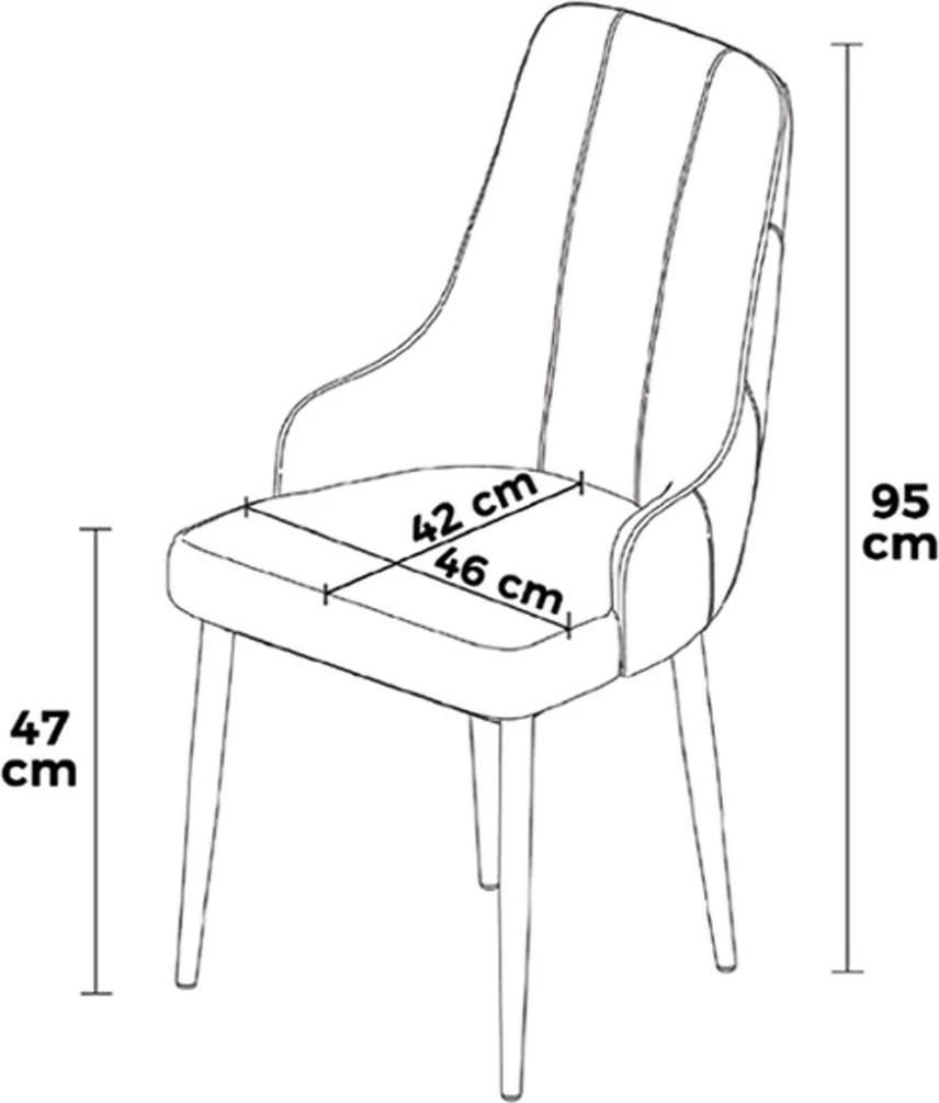 Set karrigesh (6 copë) Hanah Home, Trex, kapuçino, kafe